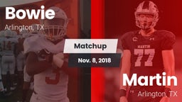 Matchup: Bowie  vs. Martin  2018