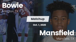 Matchup: Bowie  vs. Mansfield  2020