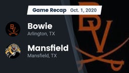 Recap: Bowie  vs. Mansfield  2020