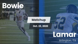 Matchup: Bowie  vs. Lamar  2020