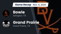 Recap: Bowie  vs. Grand Prairie  2020