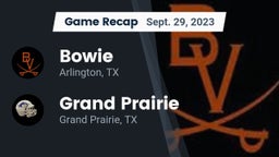 Recap: Bowie  vs. Grand Prairie  2023
