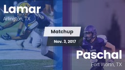 Matchup: Lamar  vs. Paschal  2017