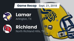 Recap: Lamar  vs. Richland  2018