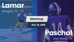 Matchup: Lamar  vs. Paschal  2018
