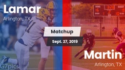 Matchup: Lamar  vs. Martin  2019