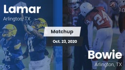 Matchup: Lamar  vs. Bowie  2020