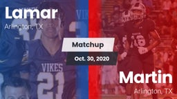 Matchup: Lamar  vs. Martin  2020