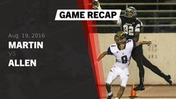 Recap: Martin  vs. Allen  2016