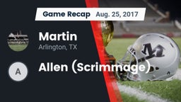 Recap: Martin  vs. Allen (Scrimmage) 2017