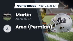 Recap: Martin  vs. Area (Permian) 2017