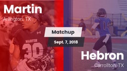 Matchup: Martin  vs. Hebron  2018