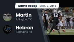 Recap: Martin  vs. Hebron  2018