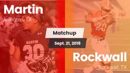 Matchup: Martin  vs. Rockwall  2018