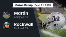 Recap: Martin  vs. Rockwall  2018