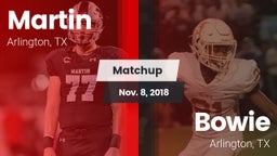 Matchup: Martin  vs. Bowie  2018