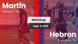 Matchup: Martin  vs. Hebron  2019