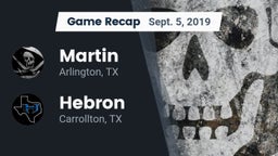 Recap: Martin  vs. Hebron  2019