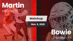Matchup: Martin  vs. Bowie  2020