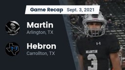 Recap: Martin  vs. Hebron  2021