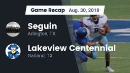 Recap: Seguin  vs. Lakeview Centennial  2018