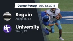 Recap: Seguin  vs. University  2018