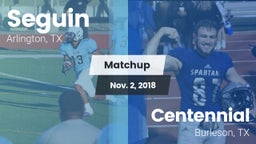 Matchup: Seguin  vs. Centennial  2018