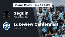 Recap: Seguin  vs. Lakeview Centennial  2019