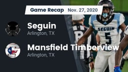 Recap: Seguin  vs. Mansfield Timberview  2020