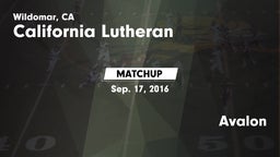 Matchup: California Lutheran vs. Avalon 2016