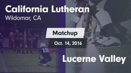 Matchup: California Lutheran vs. Lucerne Valley 2016