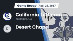 Recap: California Lutheran  vs. Desert Chapel 2017