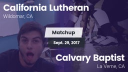 Matchup: California Lutheran vs. Calvary Baptist  2017