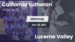Matchup: California Lutheran vs. Lucerne Valley 2017