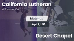 Matchup: California Lutheran vs. Desert Chapel 2018