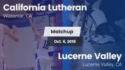 Matchup: California Lutheran vs. Lucerne Valley  2018