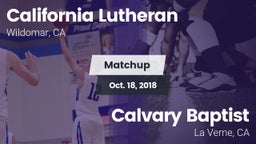 Matchup: California Lutheran vs. Calvary Baptist  2018