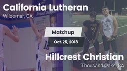 Matchup: California Lutheran vs. Hillcrest Christian   2018