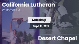 Matchup: California Lutheran vs. Desert Chapel 2019
