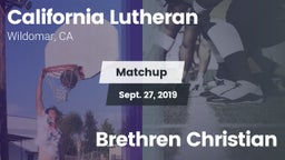 Matchup: California Lutheran vs. Brethren Christian 2019