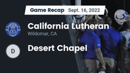 Recap: California Lutheran  vs. Desert Chapel 2022