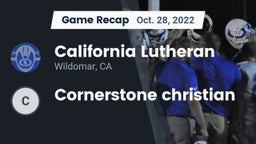 Recap: California Lutheran  vs. Cornerstone christian  2022