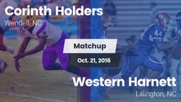 Matchup: Corinth Holders vs. Western Harnett  2016