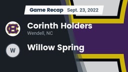 Recap: Corinth Holders  vs. Willow Spring 2022