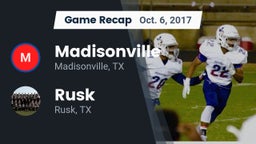 Recap: Madisonville  vs. Rusk  2017