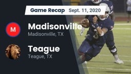 Recap: Madisonville  vs. Teague  2020