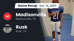 Recap: Madisonville  vs. Rusk  2020