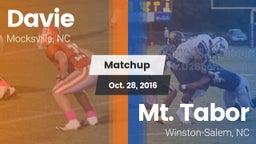 Matchup: Davie  vs. Mt. Tabor  2016