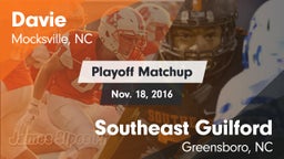 Matchup: Davie  vs. Southeast Guilford  2016