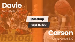 Matchup: Davie  vs. Carson  2017
